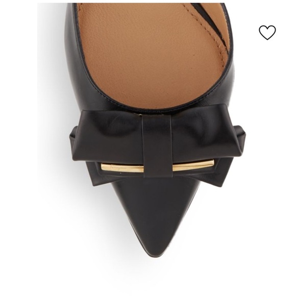 Ferragamo Arita leather D’Orsay pump kitten heel 9 black bow point toe - Picture 3 of 10
